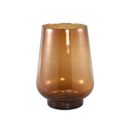 Foto van Ptmd dexa brown glass vase straight round l