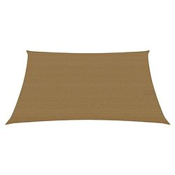 Foto van The living store schaduwdoek hdpe 3/4 x 3 m - taupe - trapezium - 90% uv-bescherming