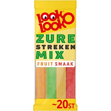 Foto van Look o look zure streken mix zuur snoep zak 115 gram zure matten bij jumbo