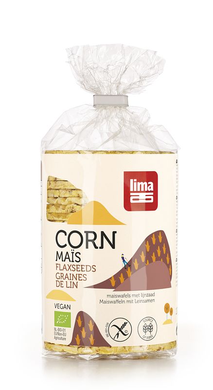 Foto van Lima maiswafels met lijnzaad