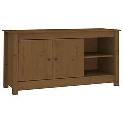 Foto van The living store tv-meubel - grenenhout - 103 x 36.5 x 52 cm - honingbruin