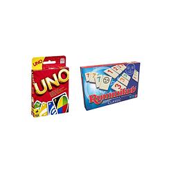 Foto van Spellenbundel - bordspellen - 2 stuks - uno & rummikub