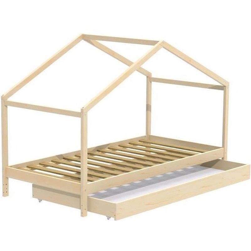 Foto van Koala kinderbed met bedframe en lade - massief grenenhout - 90 x 190 cm