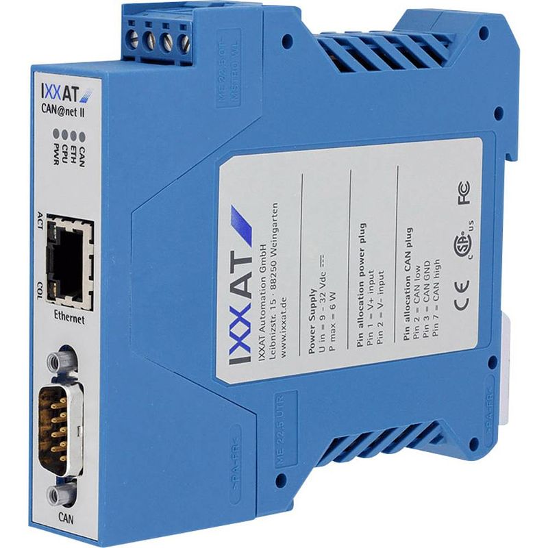 Foto van Ixxat 1.01.0086.10200 hms industrial networks can omzetter can bus, ethernet 12 v/dc, 24 v/dc 1 stuk(s)