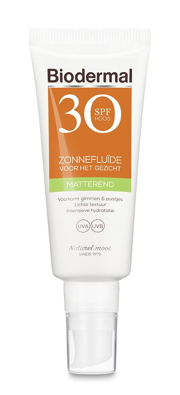 Foto van Biodermal zonnefluïde gezicht spf 30