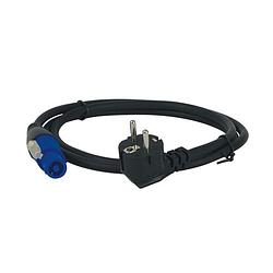 Foto van Dap powercable blauw vergrendelbaar - schuko 1.5m