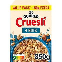 Foto van Quaker cruesli 4 noten voordeelverpakking 850gr bij jumbo