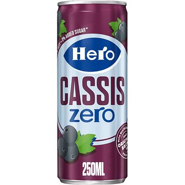 Foto van Hero cassis zero blikje 250ml bij jumbo