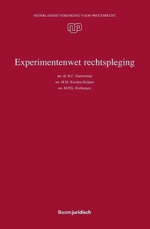 Foto van Experimentenwet rechtspleging - m.m. korsten-krijnen - paperback (9789462908116)