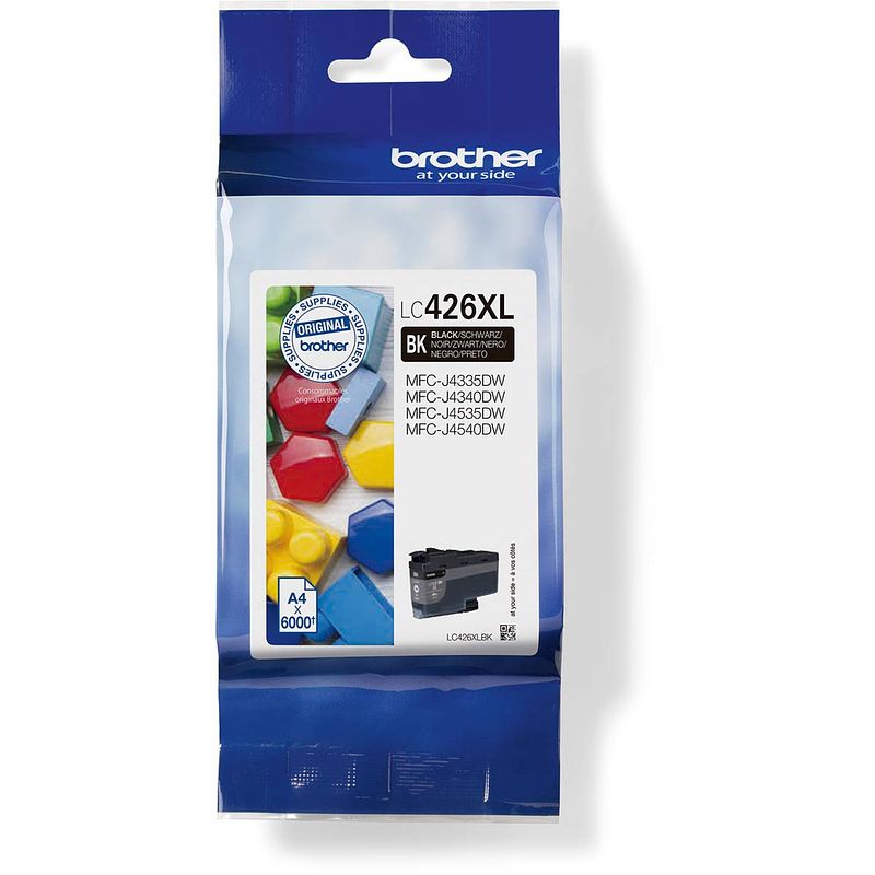 Foto van Brother inktcartridge, 6.000 pagina'ss, oem lc-426xlbk, zwart 5 stuks