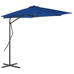 Foto van Vidaxl parasol met stalen paal 300x230 cm blauw