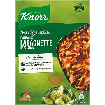 Foto van 1+1 gratis | knorr wereldgerechten maaltijdpakket italiaanse lasagnette napoletana 240g aanbieding bij jumbo