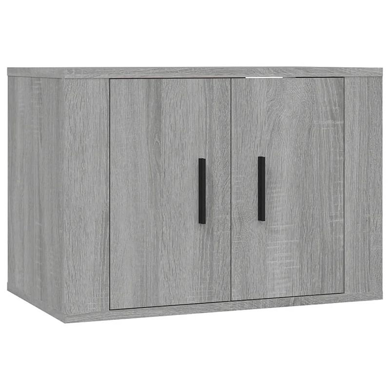 Foto van The living store tv meubel - wandgemonteerd - afmeting- 57 x 34.5 x 40 cm - kleur- grijs sonoma eiken