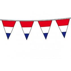 Foto van Vlaggetjes vlag kleuren rood-wit-blauw holland plastic 10 meter - vlaggenlijnen