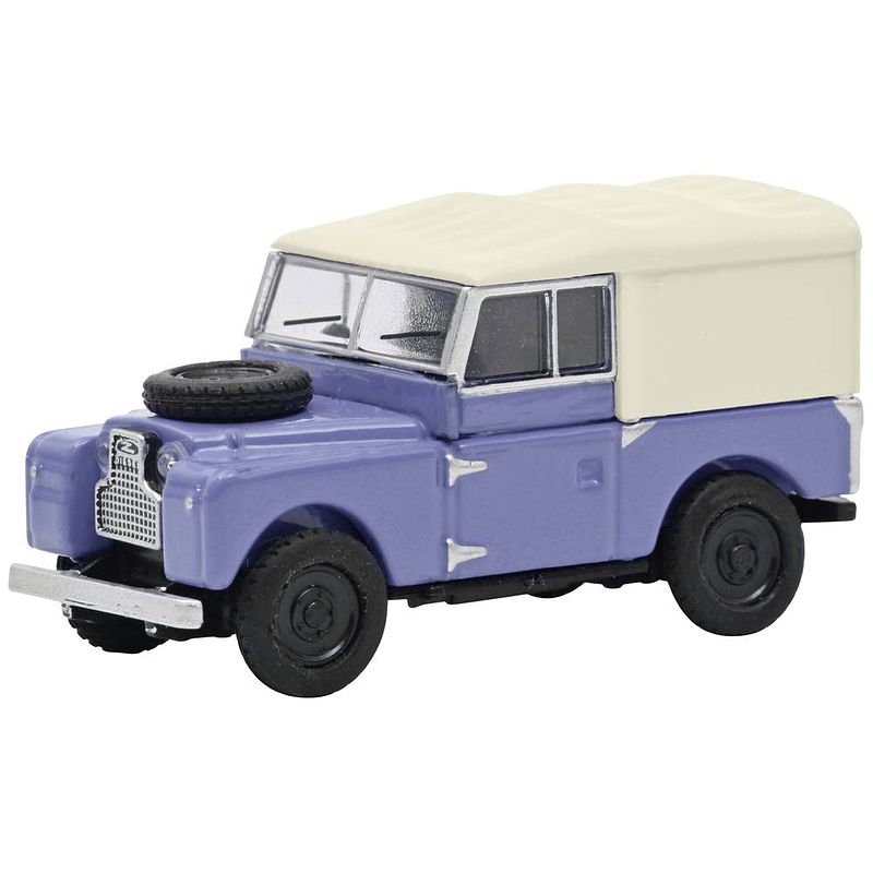 Foto van Schuco 452670100 h0 land rover 88 blauw met witte softtop