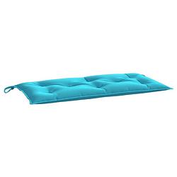 Foto van The living store tuinkussen - turquoise - 100x50x7cm - oxford stof - waterafstotend