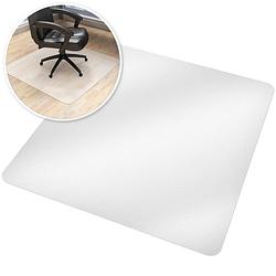 Foto van Tectake - vloerbeschermende mat 90 x 90 cm - wit - voor bureaustoelen 401693