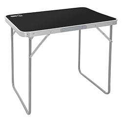 Foto van Ecd germany aluminium campingtafel klaptafel 70x50x60 cm, zwart, mdf-plaat, opvouwbaar, draagbaar, lichtgewicht