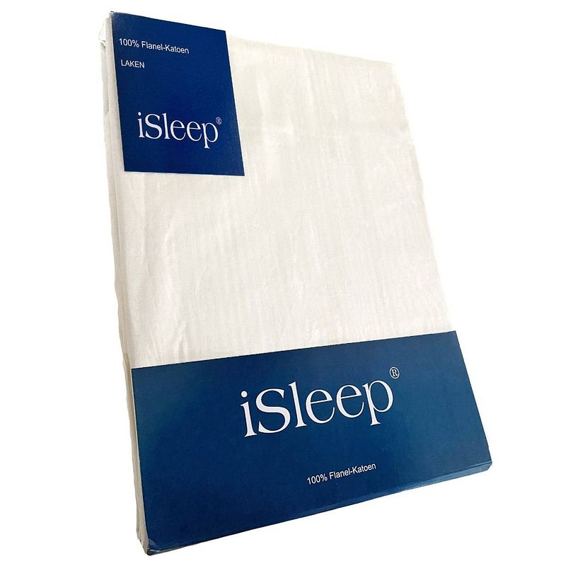 Foto van Isleep laken flanel katoen - wit - 240x270