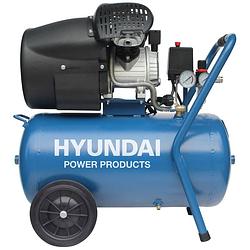 Foto van Hyundai compressor 50 liter met vochtafscheider - 8 bar - 69db - 320 liter/minuut - 3pk - 2200w
