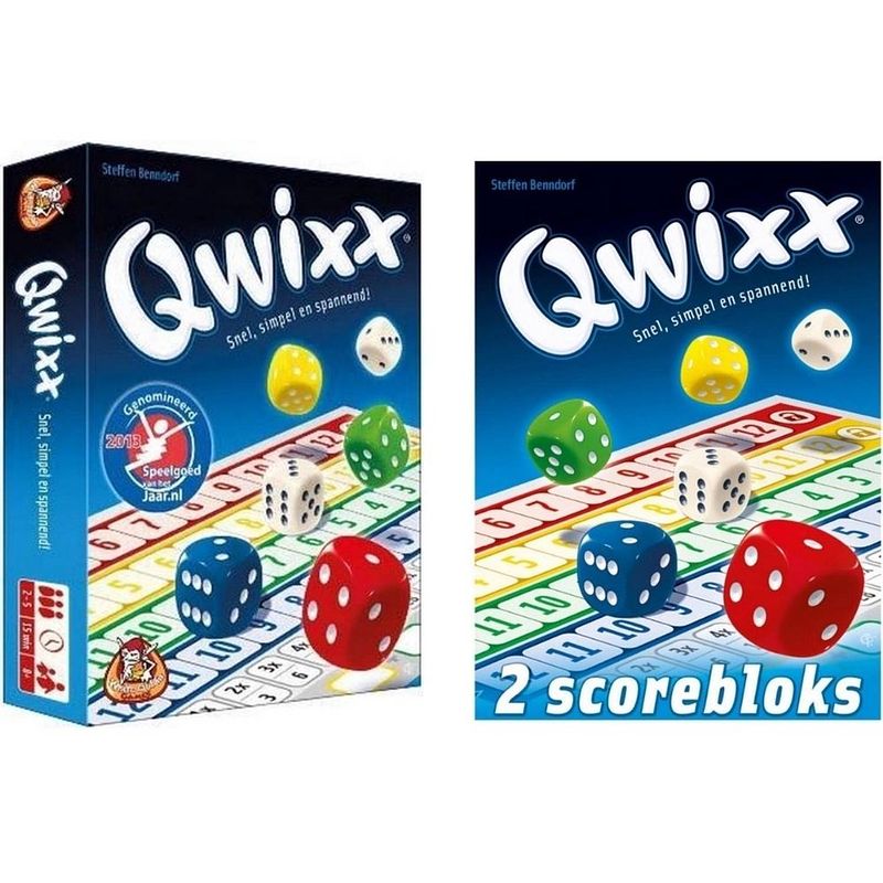 Foto van Spellenbundel - 2 stuks - dobbelspel - qwixx & 2 extra scorebloks