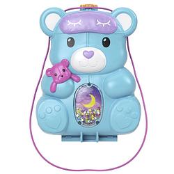 Foto van Mattel - - polly pocket compact slaapfeestje teddybeer speelset