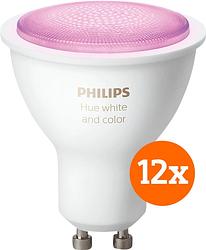 Foto van Philips hue white and color gu10 12-pack