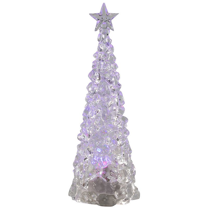 Foto van Svenska living decoratie kerstboompjes met verlichting - 30 cm- acryl - kerstverlichting figuur
