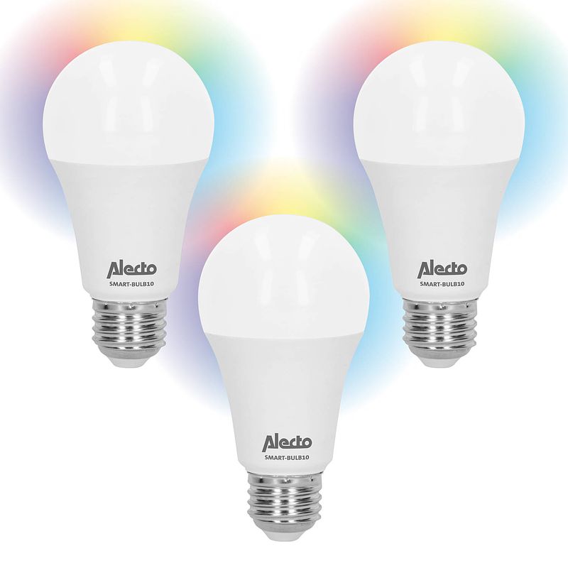 Foto van Smart wifi led lamp alecto smart-bulb10 triple