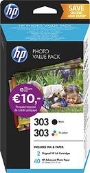 Foto van Hp 303 cartridges combo pack + 40 vellen 10x15 fotopapier