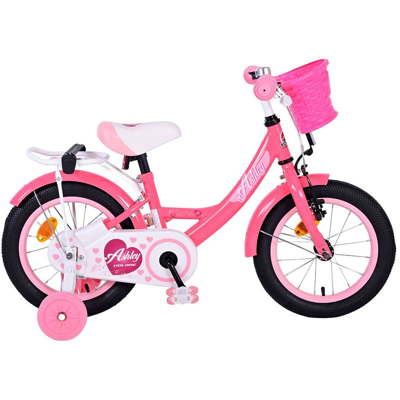 Foto van Volare ashley kinderfiets - meisjes - 14 inch - roze/rood