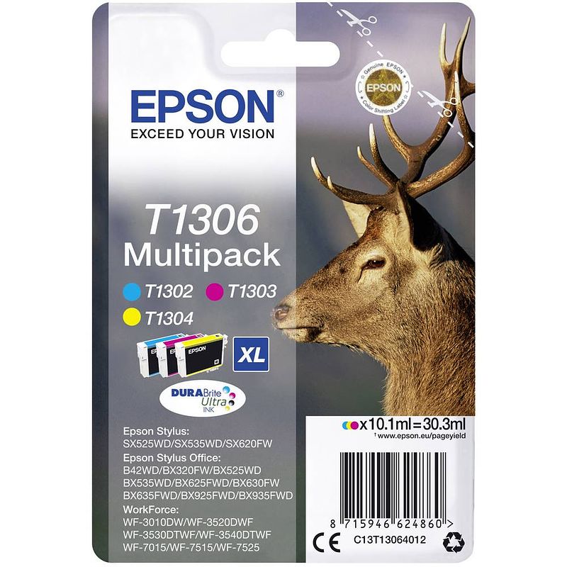 Foto van Epson t1306 multipack kleur cartridge