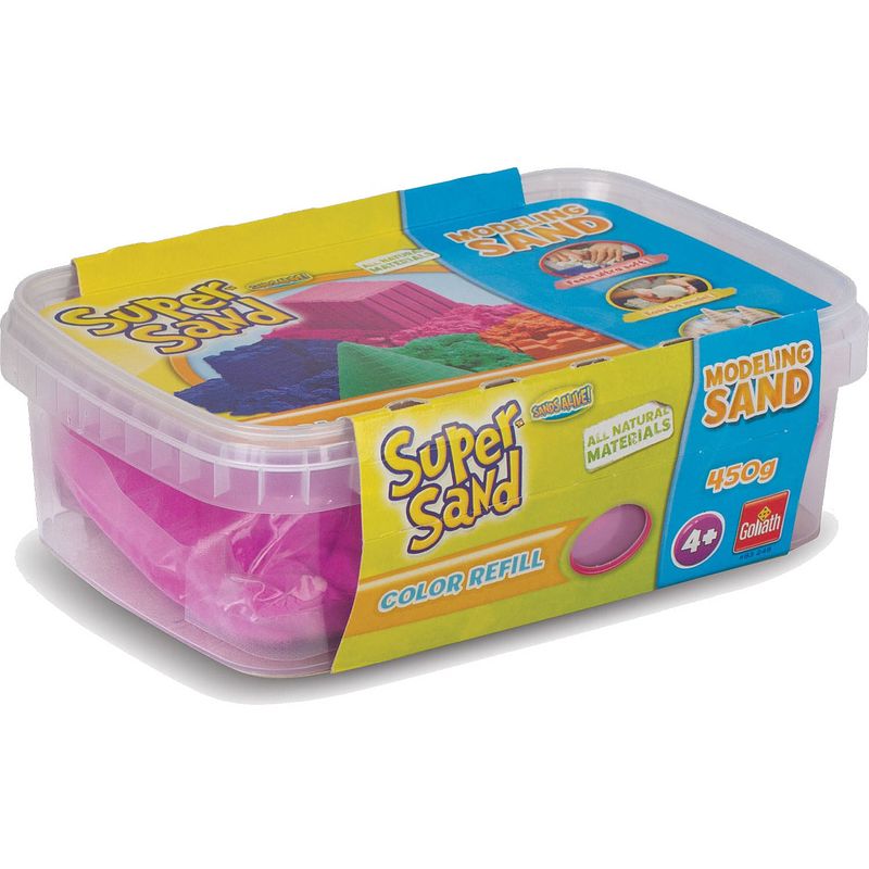 Foto van Goliath super sand speelzand roze 450 gram