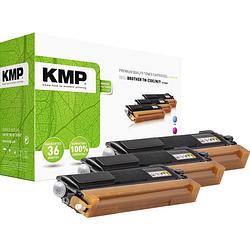 Foto van Kmp toner multipack vervangt brother tn-230c, tn-230m, tn-230y, tn230c, tn230m, tn230y compatibel cyaan, magenta, geel 1400 bladzijden b-t32 cmy