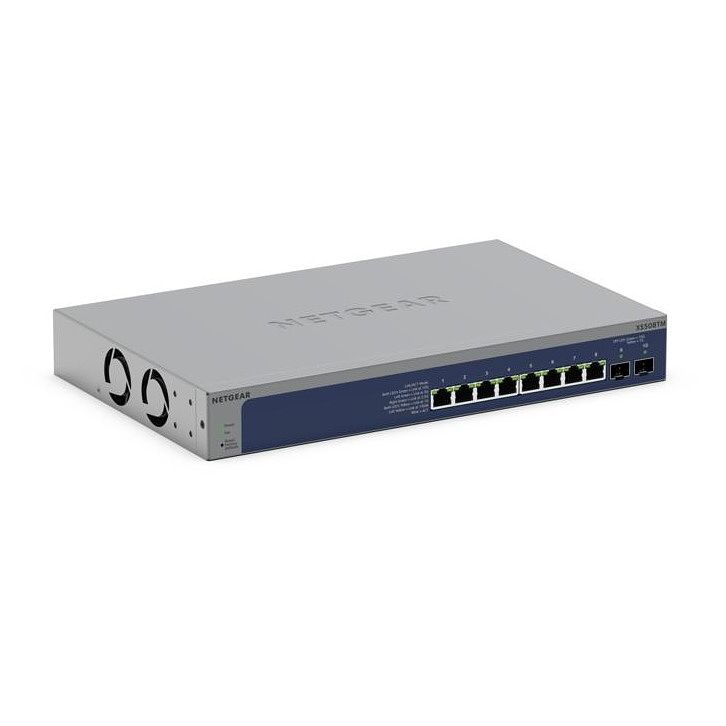 Foto van Netgear xs508tm switch (8p 10g/mg smart) switch grijs