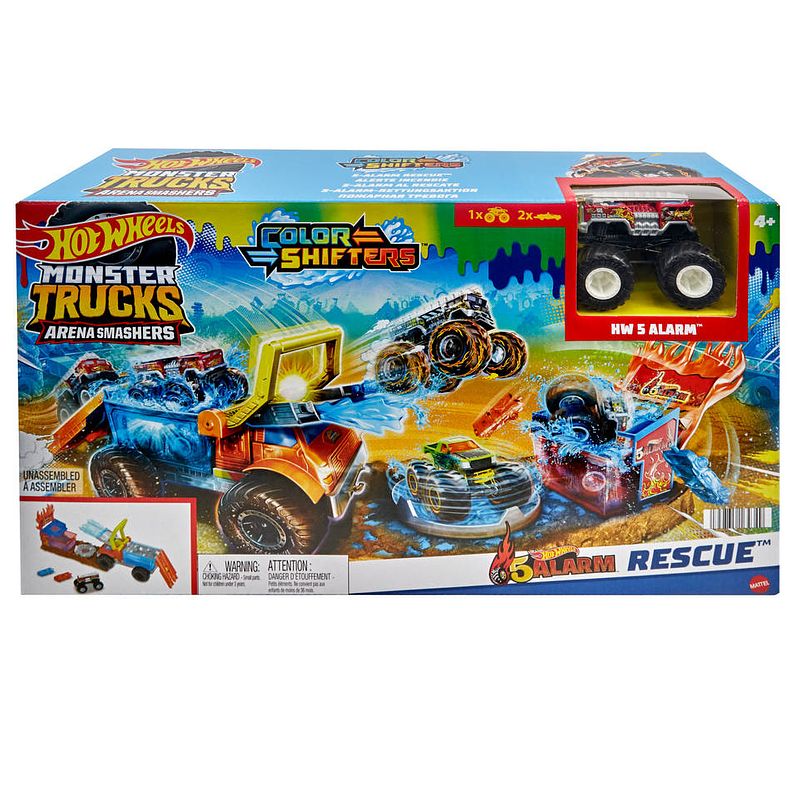 Foto van Hot wheels monster trucks arena smashers 5-alarm redding