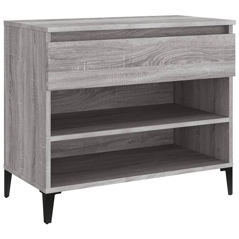 Foto van The living store schoenenkast - grijs sonoma eiken - 70 x 36 x 60 cm - stevig materiaal