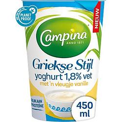 Foto van Campina griekse stijl yoghurt 1,8% vet 450g bij jumbo