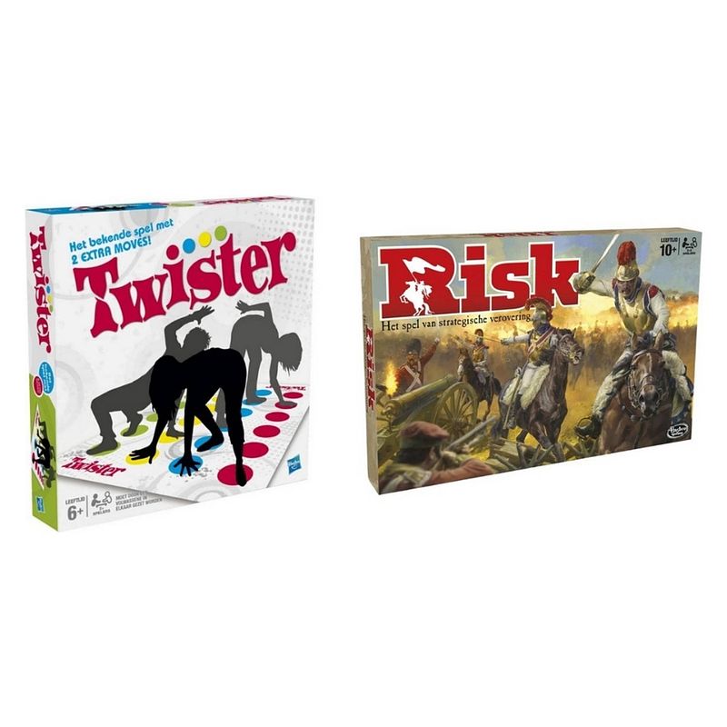 Foto van Spellenbundel - 2 stuks - twister & risk