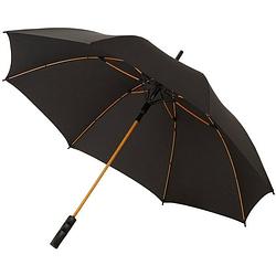 Foto van Automatische storm paraplu zwart/oranje 80 cm
