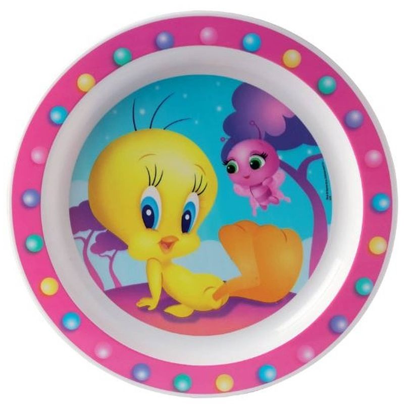 Foto van Tweety plat bord kunststof 22 cm roze