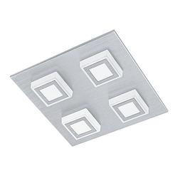 Foto van Eglo masiano - plafondlamp - 4 lichts - led - aluminium-geborsteld