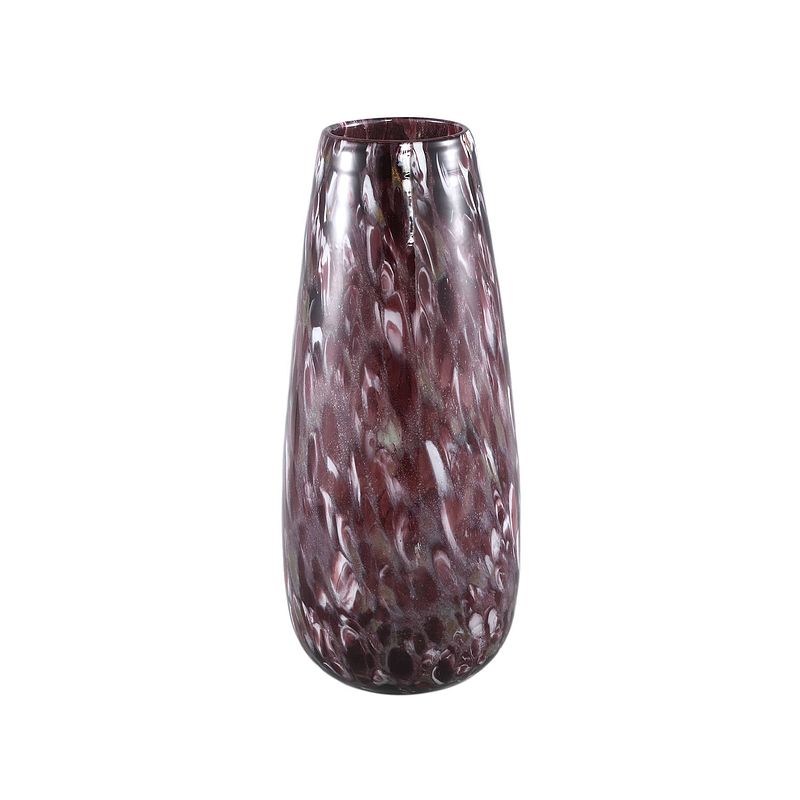 Foto van Ptmd gindora purple glass vase round bulb design l