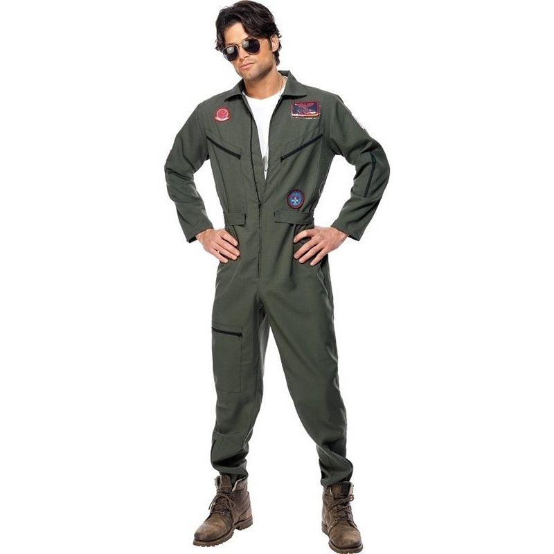 Foto van Top gun straaljager verkleedkleding voor heren 52-54 (l) - carnavalskostuums