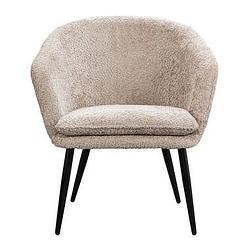 Foto van Fauteuil cloe - stof - beige - leen bakker