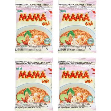 Foto van Mama instant noedels met tom yum garnalensmaak 4 x 60g bij jumbo