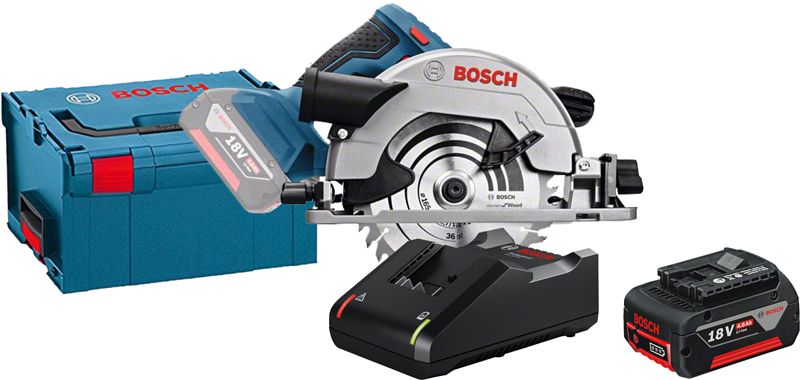 Foto van Bosch professional gks 18v-57 g + 4,0 ah gba accu en snellader