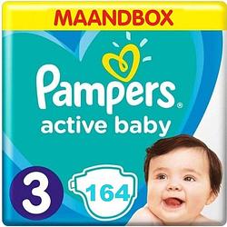 Foto van Pampers - active baby dry - maat 3 - maandbox - 164 stuks - 6/10kg