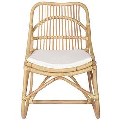 Foto van The living store relaxstoel rattan - 73 x 50 x 78 cm - comfortabel - gemakkelijk schoon te maken