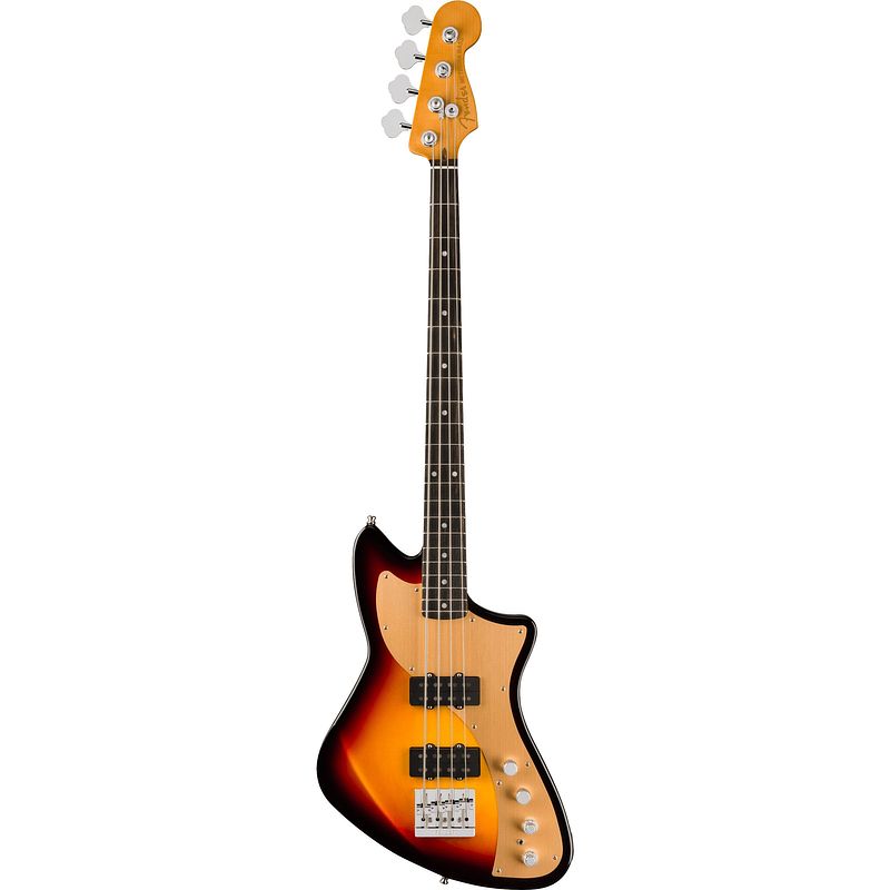 Foto van Fender american ultra ii meteora bass eb ultraburst elektrische basgitaar met koffer